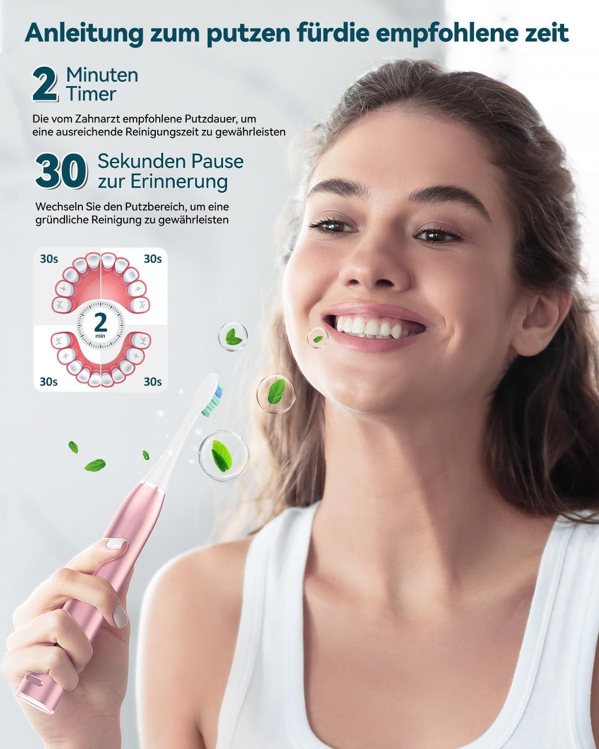 COULAX Brosse À Dents Électrique Sonique - Brosse À Dents Électrique Avec Base De Chargement, 8 Têtes, 5 Modes